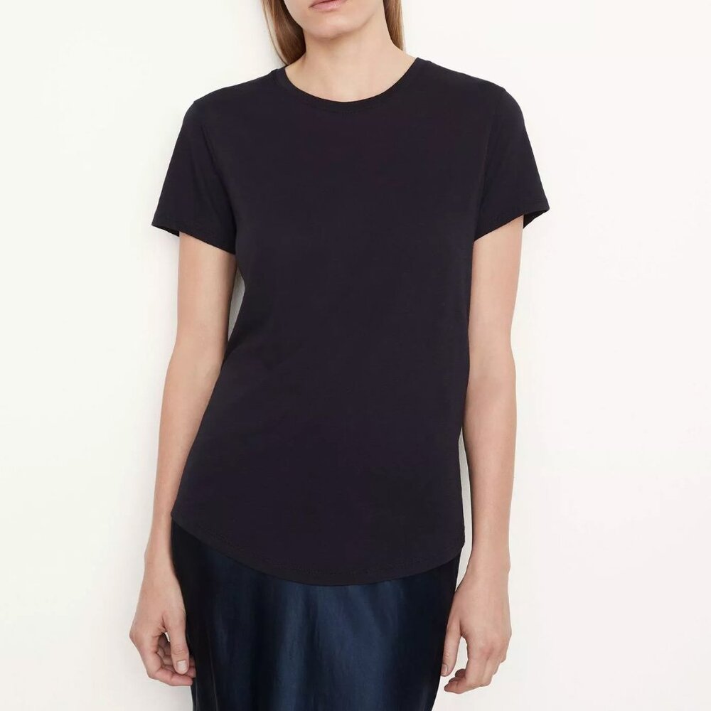Vince Pima Shirttail Crew Neck T-Shirt
